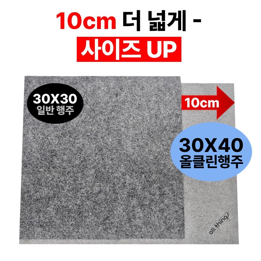 [안심소재] 얼띵스 더 커지고 물자국없는 초극세사 다용도 매직 행주, 5개할인· 1일 남음 상세 이미지 2