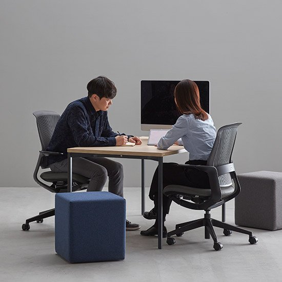 데스커 1400x800 베이직 책상 DSAD014, 상판-화이트/다리-화이트 상세 이미지 2