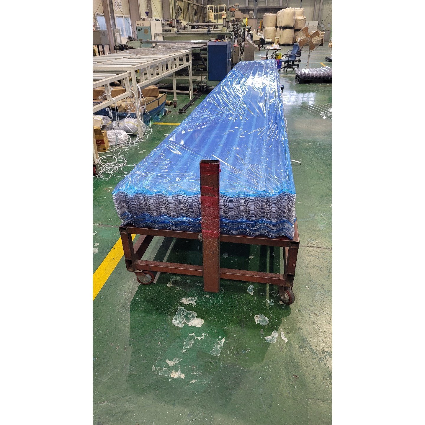 렉산 골판 C63 폴리카보네이트 국산 PC판 넥산 지붕 슬레이트 700X1800, 브라운, 1800mm, 1개 상세 이미지 1