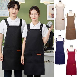 해피데이앞치마 카페 바리스타 앞치마 주방 체험학습 미술 공방 식당 남녀공용 캔버스 앞치마, 1개, 해피데이앞치마 블랙[NK015]