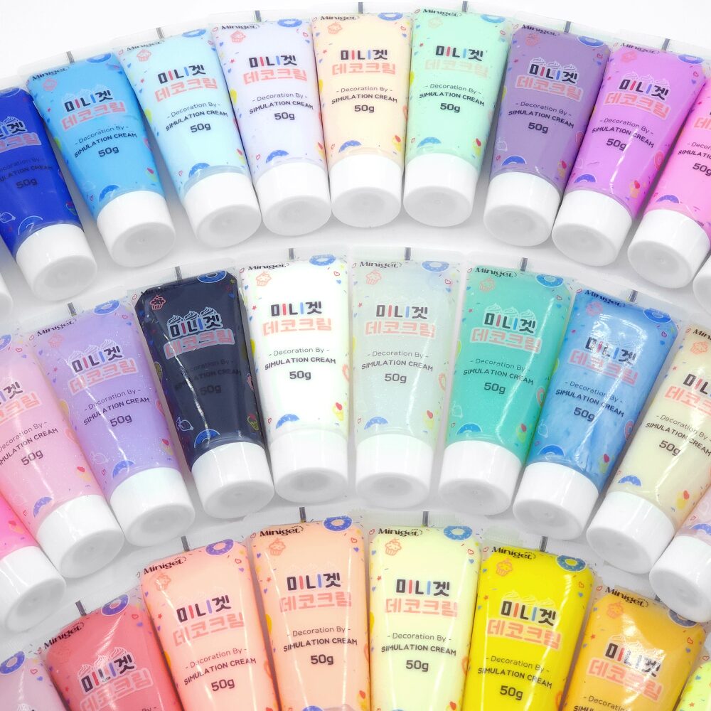 데코덴 생크림 접착제 데코크림 휴대폰 케이스꾸미기 기본 50g, C0030. 진녹색 상세 이미지 1