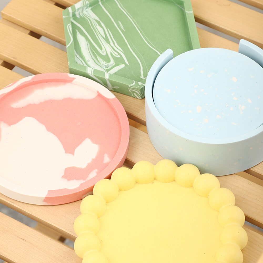 제스모나이트 티코스터 감성 컵받침 만들기 제스몬 DIY 키트 감성 레진 소품 인테리어 키트, 원형 티코스터 상세 이미지 1