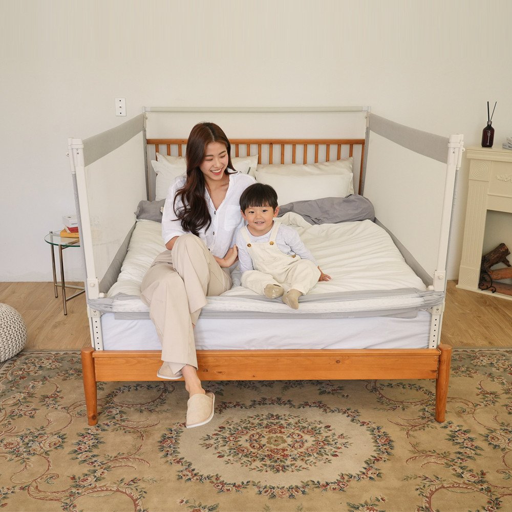 BBZ 11종 침대가드 낙상방지 유아 안전가드 (KC인증), V3침대가드-52그레이 상세 이미지 2
