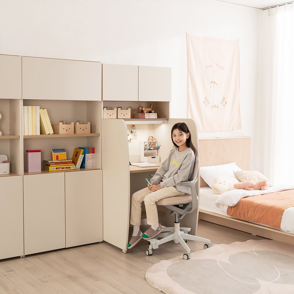 리바트하움 뉴 독서실 책상 A형 800, 소프트화이트 상세 이미지 2