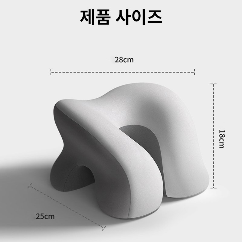 콜콜러브 편안한 낮잠 베개 낮잠 쿠션 메모리폼 사무실 책상 베개 엎드려자는 베개, 그레이할인 상세 이미지 1