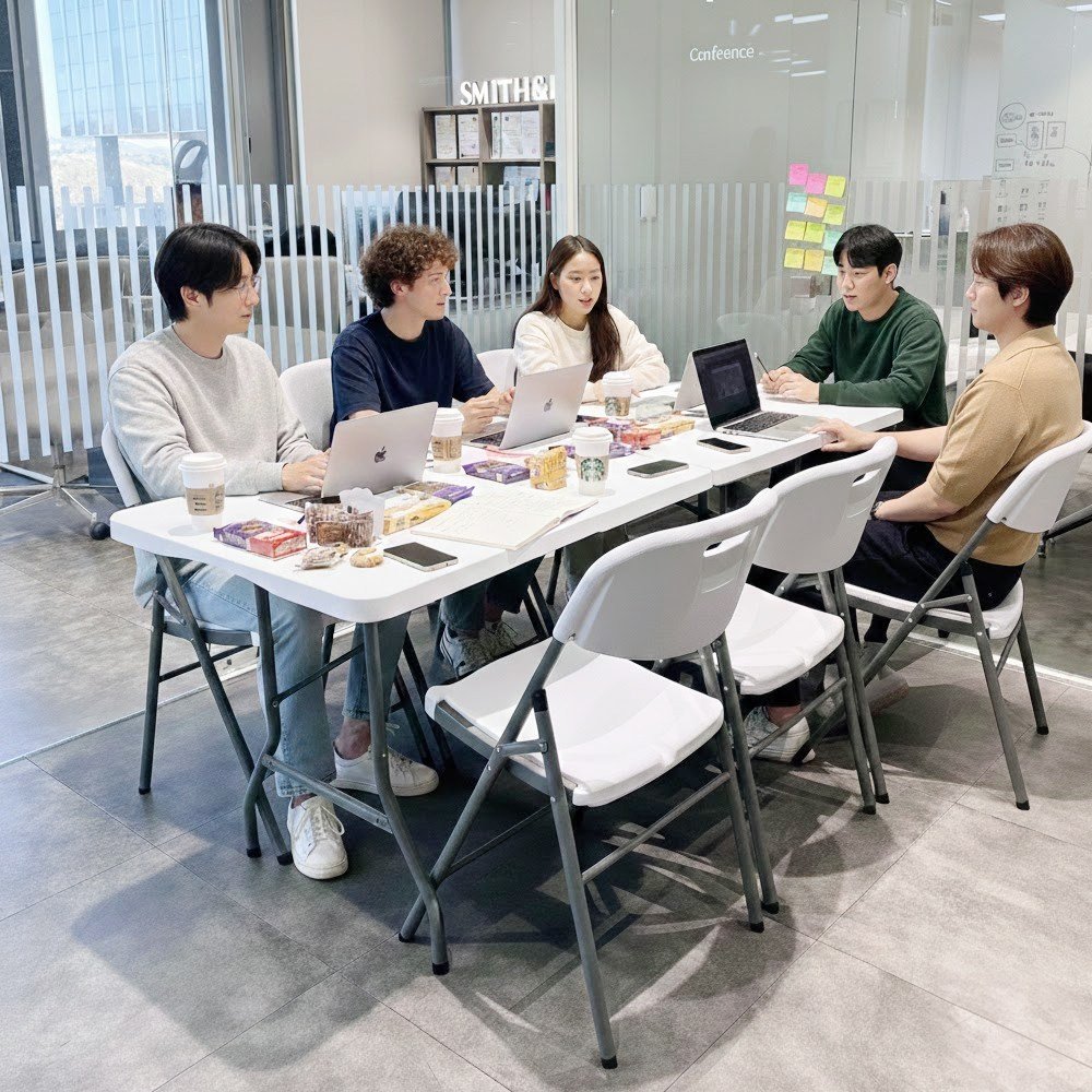 팩앤고 접이식 테이블 야외 폴딩 행사 파티 입식 브로몰딩 화이트 1800, 1800(화이트) 상세 이미지 1