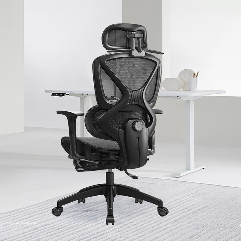HOMEY NEST 풀메쉬 인체공학 3D 요추 허리보호 게이밍 컴퓨터의자 HN-OC1006LK, 블랙할인 상세 이미지 1