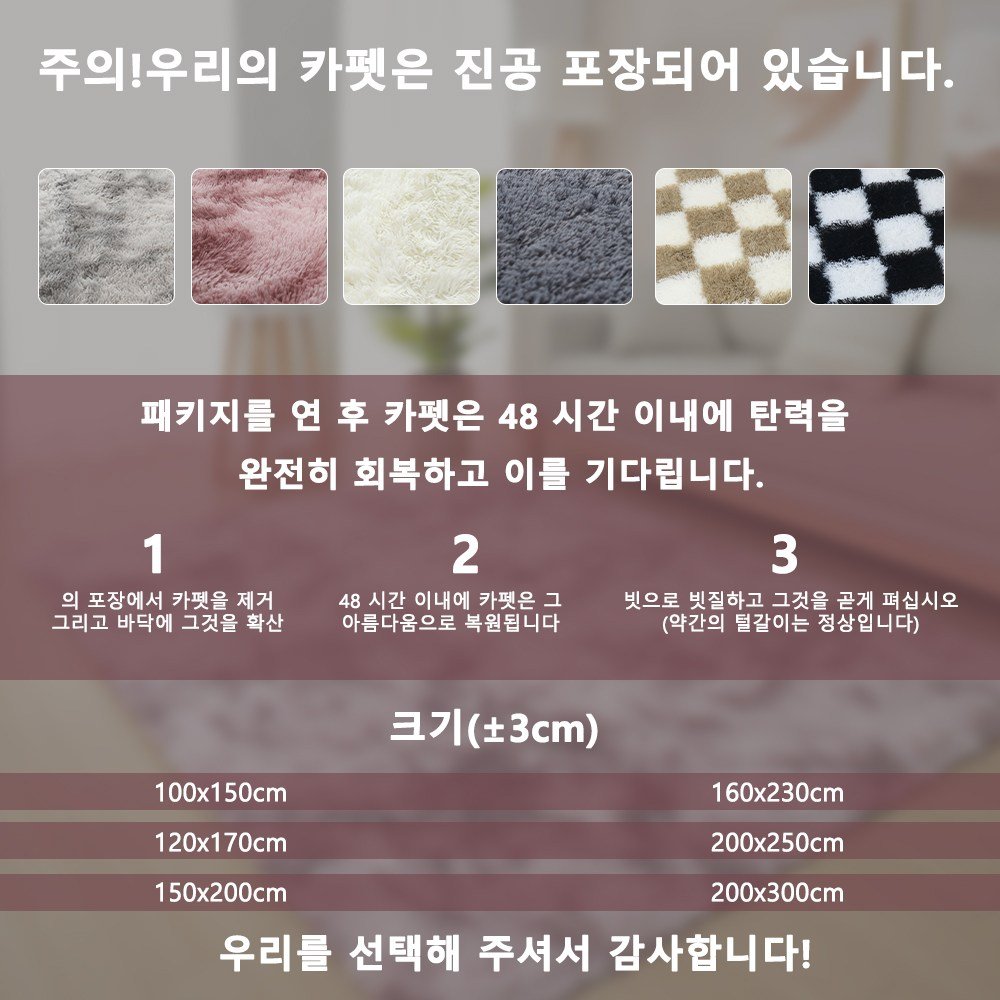Unique Haven 인룸 소프트 러그 솜털 거실카페트 모던 방바닥 침실러그할인· 6일 남음 상세 이미지 2