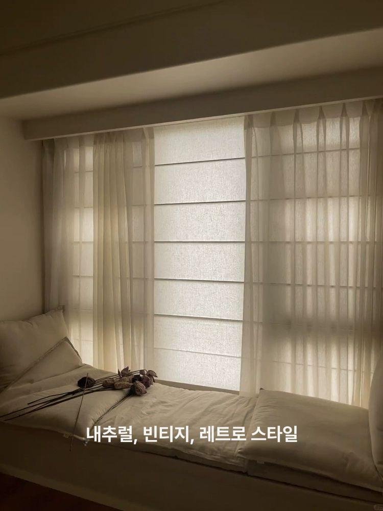 최동글 린넨로만쉐이드 로만쉐이드 창문 쉐이드 암막, 세탁 가능한 리넨 샤 로마 커튼 상세 이미지 2