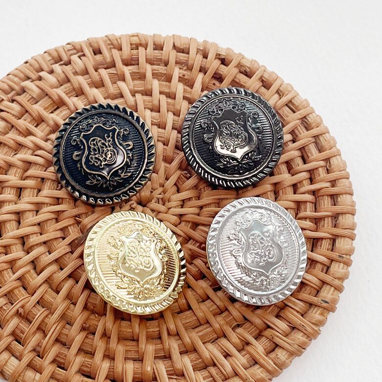 헤세드 골드 영국스타일 앰블럼 금속 자켓단추, 8개, 골드 20mm 상세 이미지 1