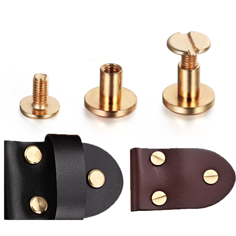 라운드 가죽 단추 나사 5MM 솔리드 볼트 스트랩 신발 네일 10 가방 수하물 8MM 리벳 의류 공예, bronze 5mm 10pcs 상세 이미지 2