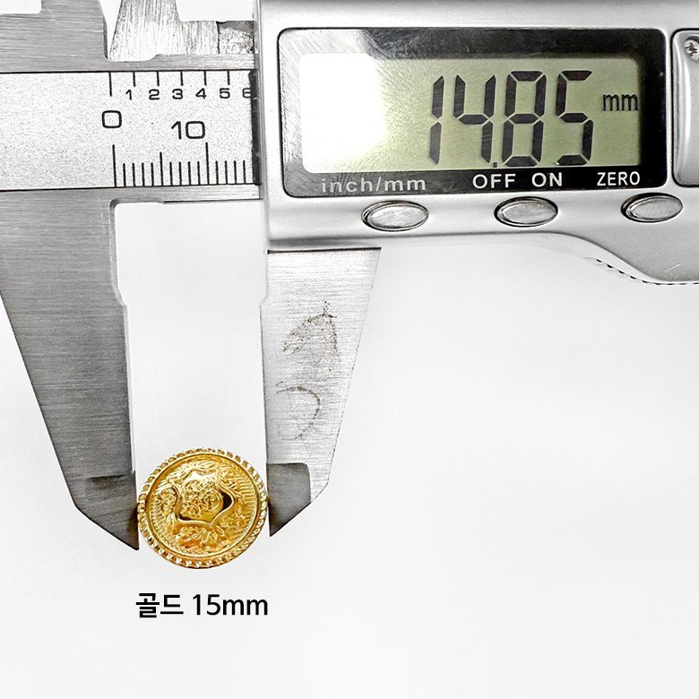 헤세드 골드 영국스타일 앰블럼 금속 자켓단추, 8개, 골드 20mm 상세 이미지 2