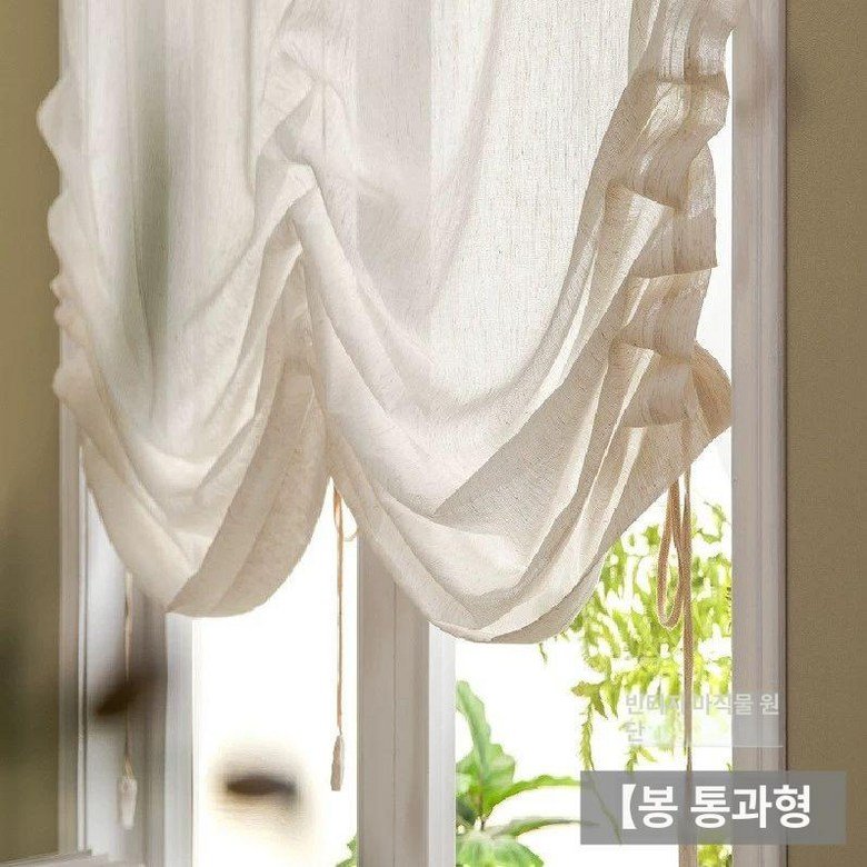 로만쉐이드 커튼 침실 로마 창 린넨 주방 방 창문 정전 곰 당겨 상세 이미지 1