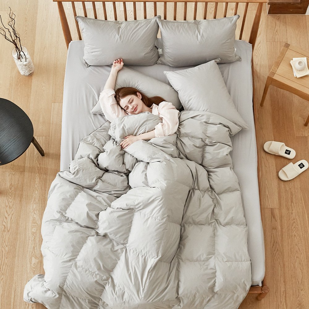 라뽐므 오폴레 구스이불 한겨울용 1.2kg, 라이트그레이 상세 이미지 2