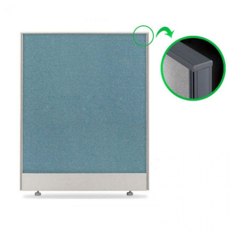 가구샘 PVC 사무용 파티션 H1200 원톤 어두운프레임 OG1053, H1200xW1400_PN718 상세 이미지 1