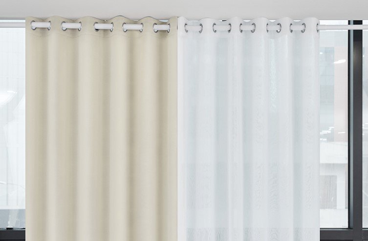까사마루 커튼봉 + 고정 브라켓 3p, 화이트 상세 이미지 1